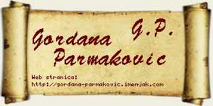 Gordana Parmaković vizit kartica